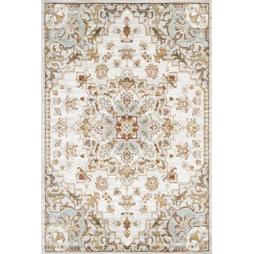 Whitewash Jacquard printed rug Multicolored Persian rug Synthetic Non-slip Washable Stain-resistant rug for tearoom | Bowlift