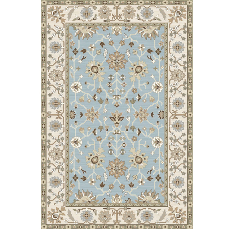 Whitewash Jacquard printed rug Multicolored Persian rug Synthetic Non-slip Washable Stain-resistant rug for tearoom | Bowlift