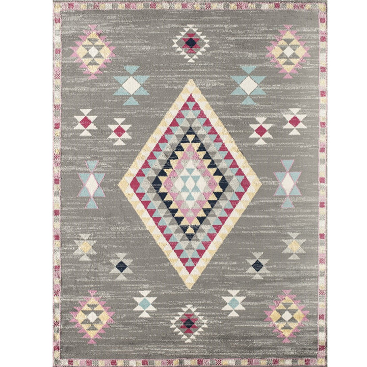Whitewash Jacquard printed rug Multicolored Persian rug Synthetic Non-slip Washable Stain-resistant rug for tearoom | Bowlift