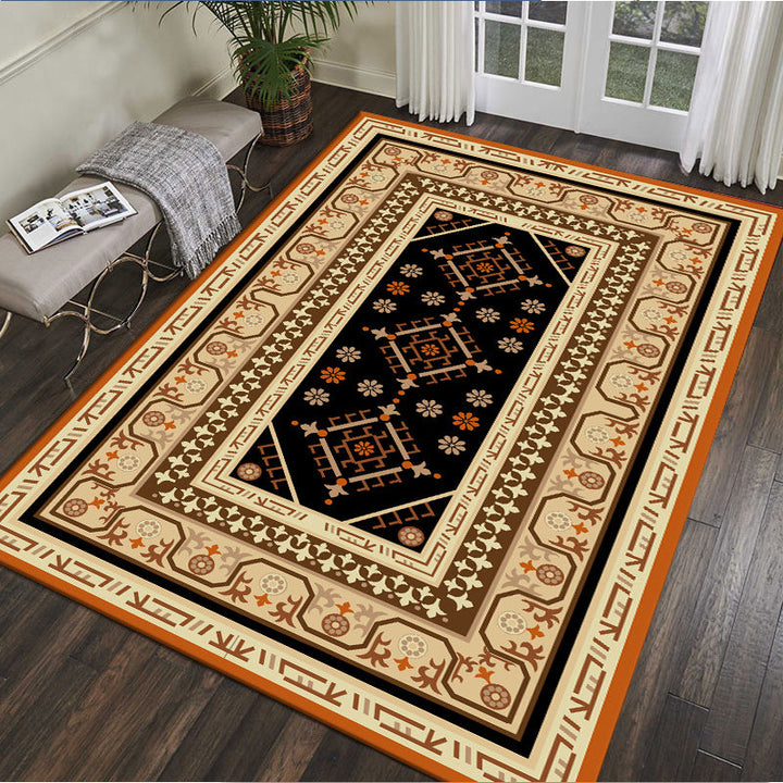 Traditional Multi-Color Moroccan Carpet Polypropylene Flower Carpet Non-Slip Backing Pet Friendly Stain Resistant Carpet for the Living Room | Bowlift