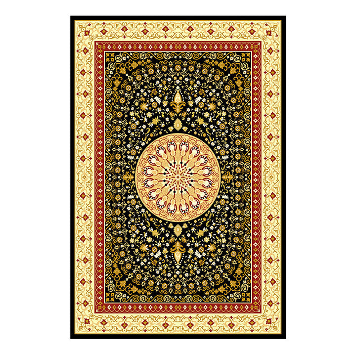 Traditional Multi-Color Moroccan Carpet Polypropylene Flower Carpet Non-Slip Backing Pet Friendly Stain Resistant Carpet for the Living Room | Bowlift