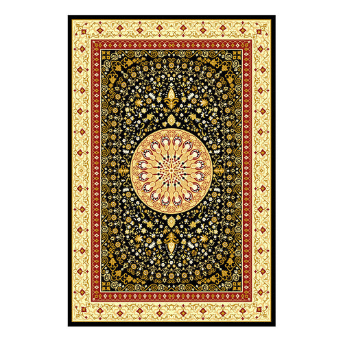 Traditional Multi-Color Moroccan Carpet Polypropylene Flower Carpet Non-Slip Backing Pet Friendly Stain Resistant Carpet for the Living Room | Bowlift