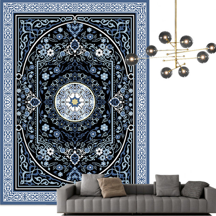 Traditional Multi-Color Moroccan Carpet Polypropylene Flower Carpet Non-Slip Backing Pet Friendly Stain Resistant Carpet for the Living Room | Bowlift