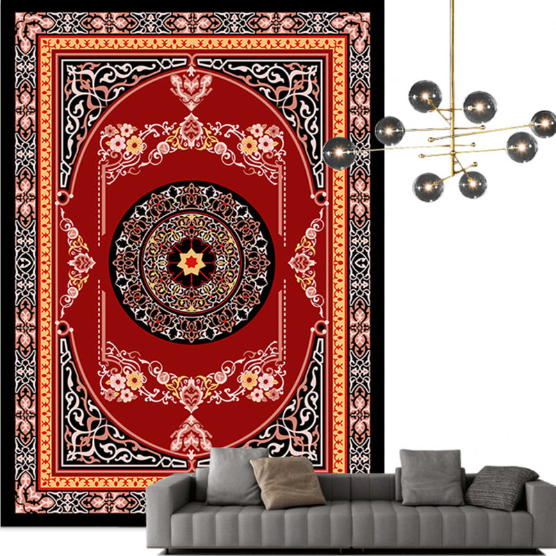 Traditional Multi-Color Moroccan Carpet Polypropylene Flower Carpet Non-Slip Backing Pet Friendly Stain Resistant Carpet for the Living Room | Bowlift
