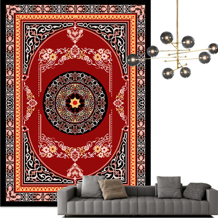 Traditional Multi-Color Moroccan Carpet Polypropylene Flower Carpet Non-Slip Backing Pet Friendly Stain Resistant Carpet for the Living Room | Bowlift