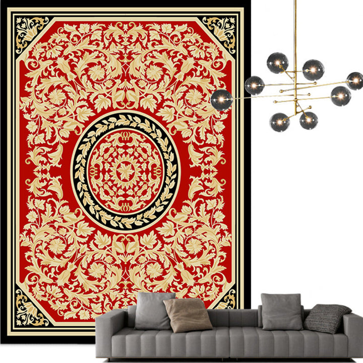 Traditional Multi-Color Moroccan Carpet Polypropylene Flower Carpet Non-Slip Backing Pet Friendly Stain Resistant Carpet for the Living Room | Bowlift