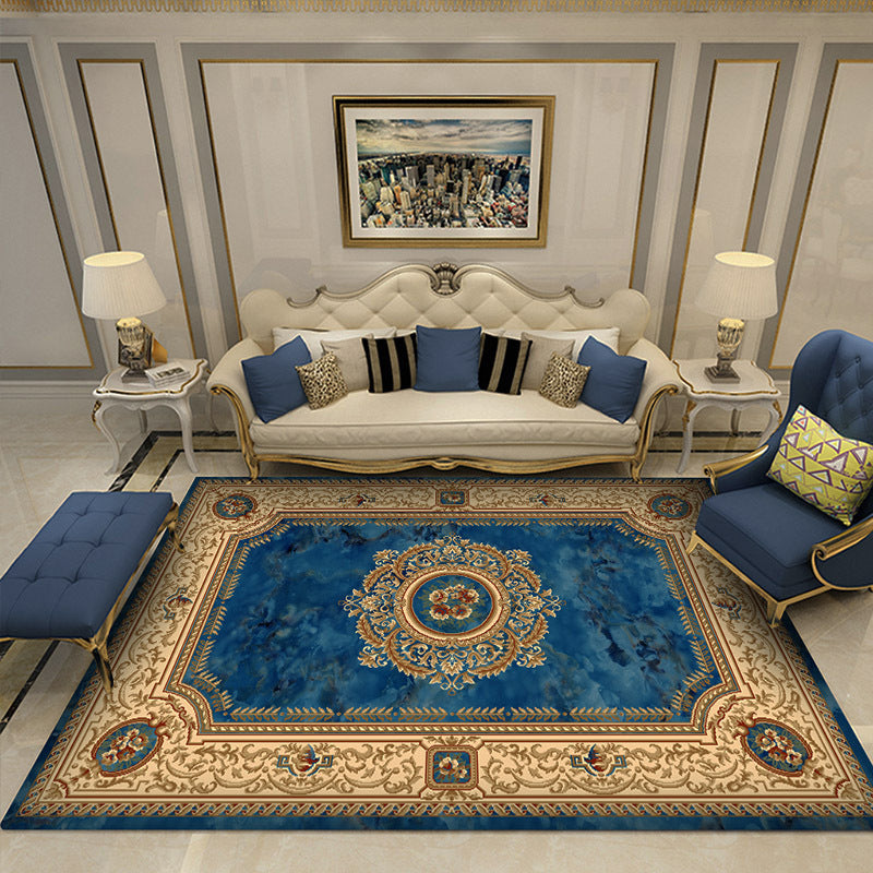 BowLift | Moroccan Style Bedroom Rug Multicolor Floral Pattern Rug Polyester Washable Pet Friendly Non-Slip Back Rug