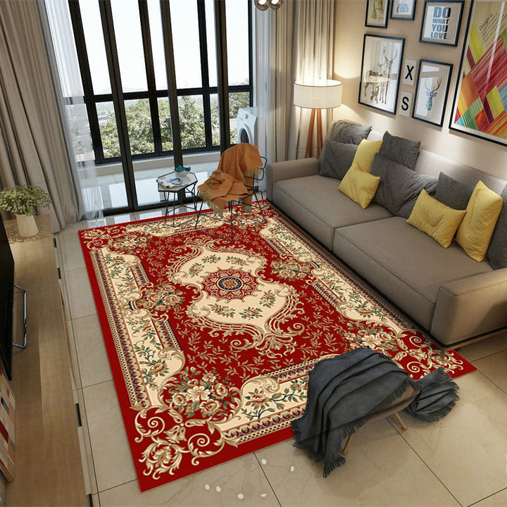 BowLift | Moroccan Style Bedroom Rug Multicolor Floral Pattern Rug Polyester Washable Pet Friendly Non-Slip Back Rug