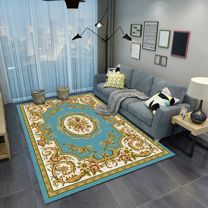 BowLift | Moroccan Style Bedroom Rug Multicolor Floral Pattern Rug Polyester Washable Pet Friendly Non-Slip Back Rug