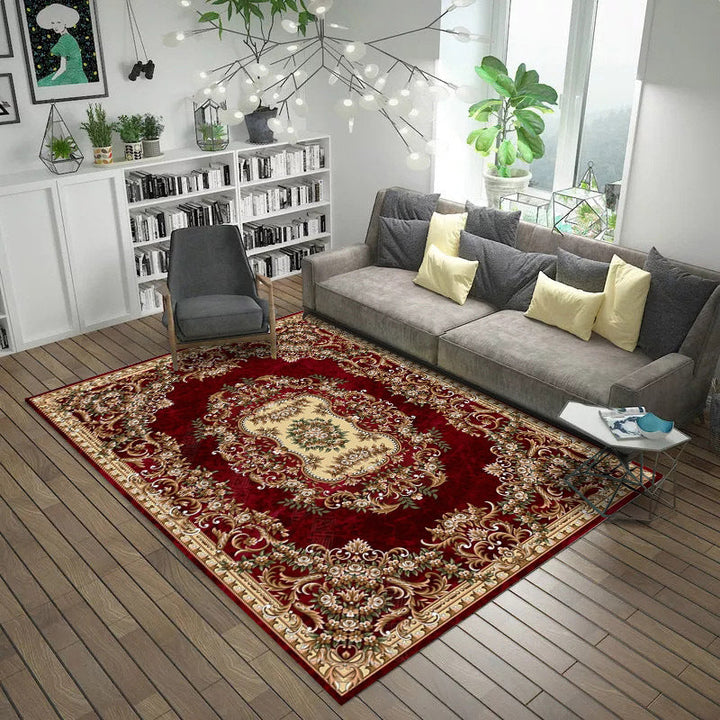 BowLift | Moroccan Style Bedroom Rug Multicolor Floral Pattern Rug Polyester Washable Pet Friendly Non-Slip Back Rug