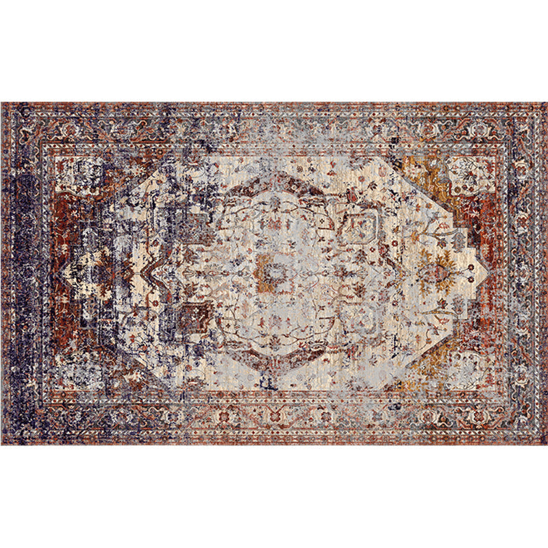 BowLift | Empire Print Rug Multicolored Moroccan Rug Polyester Non-Slip Back Machine Washable Pet-Friendly Rug for Living Room