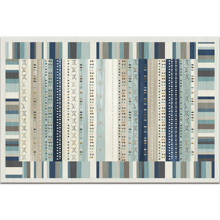 BowLift | Beautiful Moroccan Rug Multicolored symmetrical printed carpet non-slip machine washable pet-friendly rug for the room