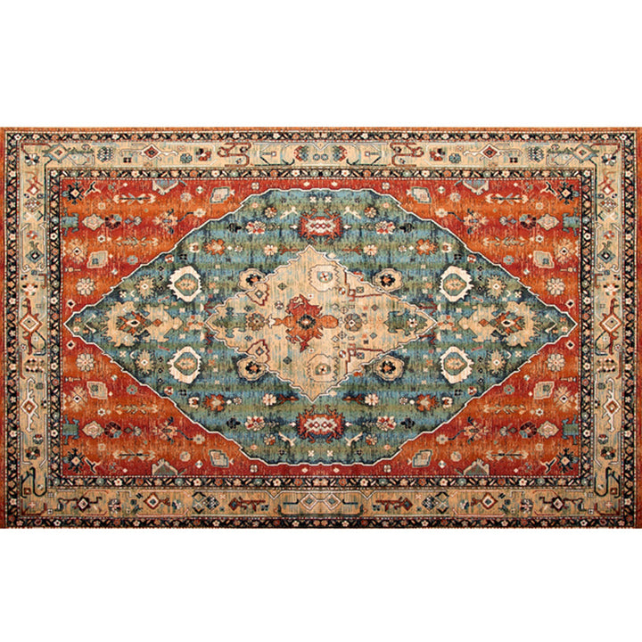 BowLift | Beautiful Moroccan Rug Multicolored symmetrical printed carpet non-slip machine washable pet-friendly rug for the room