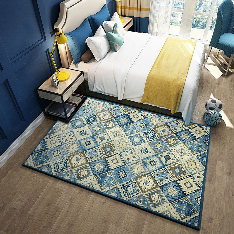 BowLift | Vintage Multicolored Flower Rug Polypropylene Moroccan Indoor Rug Pet-Friendly Non-Slip Washable Rug for Bedroom