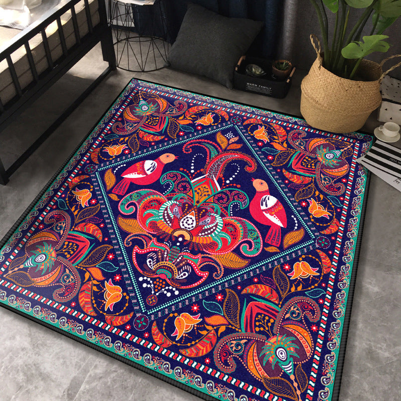 Persian Chamber Area Rug Multicolor Jacquard Print Rug Synthetic Non-Slip Stain Resistant Pet-Friendly Rug | Bowlift