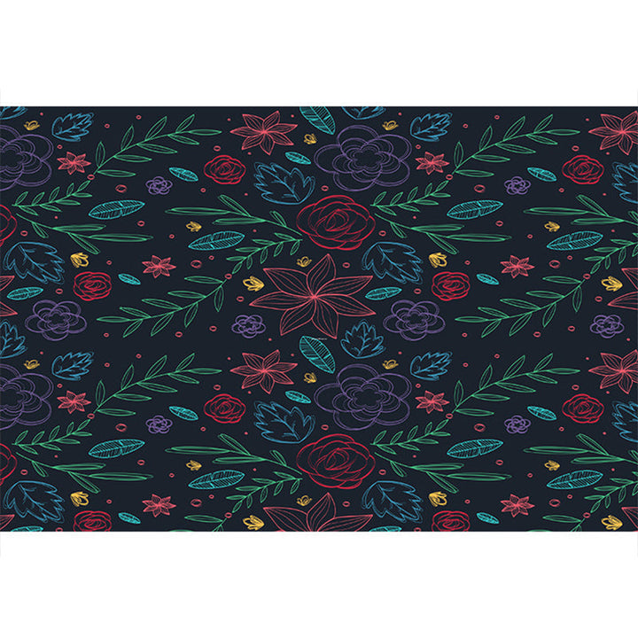 BowLift | Multicolored floral mosaic print carpet polypropylene Moroccan indoor carpet machine washable non-slip backing pet-friendly carpet for home