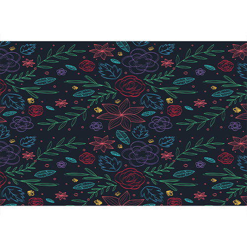 BowLift | Multicolored floral mosaic print carpet polypropylene Moroccan indoor carpet machine washable non-slip backing pet-friendly carpet for home