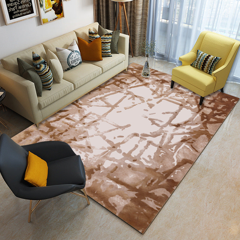Multicolor geometric rug synthetic contemporary area rug pet-friendly non-slip back washable rug for the living room | Bowlift