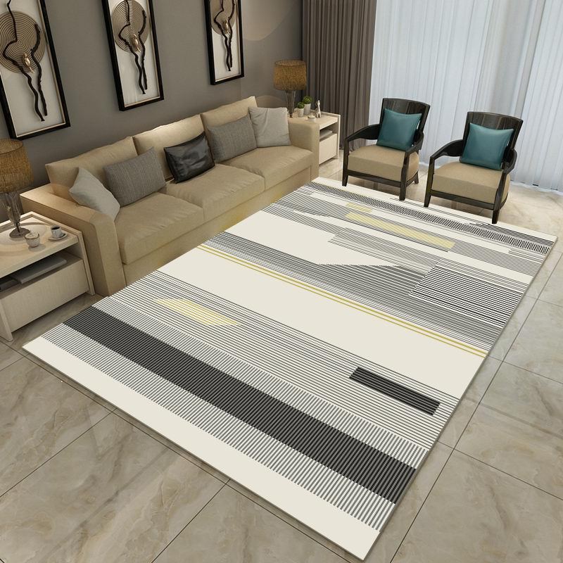 Nordic Geometric Pattern Rug Multi-Color Polypropylene Rug Non-Slip Washable Stain-Resistant Rug for Large Room | Bowlift