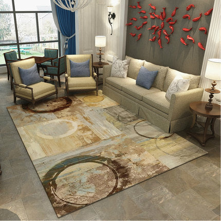 Nordic Geometric Pattern Rug Multi-Color Polypropylene Rug Non-Slip Washable Stain-Resistant Rug for Large Room | Bowlift