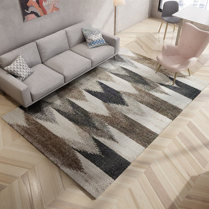 Nordic Geometric Pattern Rug Multi-Color Polypropylene Rug Non-Slip Washable Stain-Resistant Rug for Large Room | Bowlift