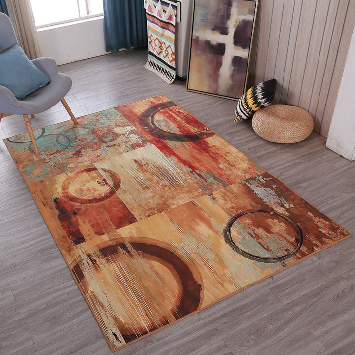 Nordic Geometric Pattern Rug Multi-Color Polypropylene Rug Non-Slip Washable Stain-Resistant Rug for Large Room | Bowlift