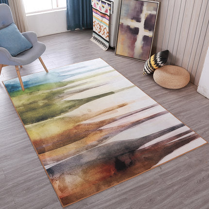Nordic Geometric Pattern Rug Multi-Color Polypropylene Rug Non-Slip Washable Stain-Resistant Rug for Large Room | Bowlift