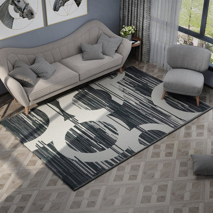 Nordic Geometric Pattern Rug Multi-Color Polypropylene Rug Non-Slip Washable Stain-Resistant Rug for Large Room | Bowlift