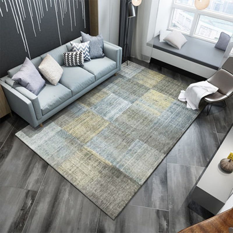Nordic Geometric Pattern Rug Multi-Color Polypropylene Rug Non-Slip Washable Stain-Resistant Rug for Large Room | Bowlift