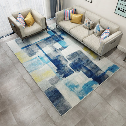 Nordic Geometric Pattern Rug Multi-Color Polypropylene Rug Non-Slip Washable Stain-Resistant Rug for Large Room | Bowlift