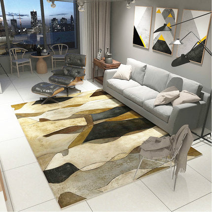Nordic Geometric Pattern Rug Multi-Color Polypropylene Rug Non-Slip Washable Stain-Resistant Rug for Large Room | Bowlift