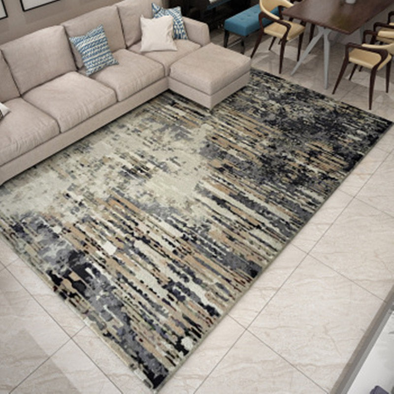 Nordic Geometric Pattern Rug Multi-Color Polypropylene Rug Non-Slip Washable Stain-Resistant Rug for Large Room | Bowlift