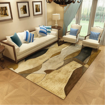 Nordic Geometric Pattern Rug Multi-Color Polypropylene Rug Non-Slip Washable Stain-Resistant Rug for Large Room | Bowlift