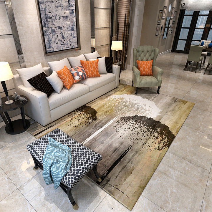 Nordic Geometric Pattern Rug Multi-Color Polypropylene Rug Non-Slip Washable Stain-Resistant Rug for Large Room | Bowlift