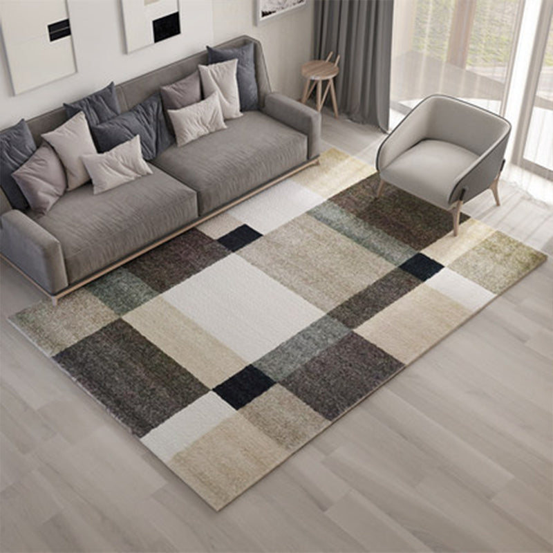 Nordic Geometric Pattern Rug Multi-Color Polypropylene Rug Non-Slip Washable Stain-Resistant Rug for Large Room | Bowlift