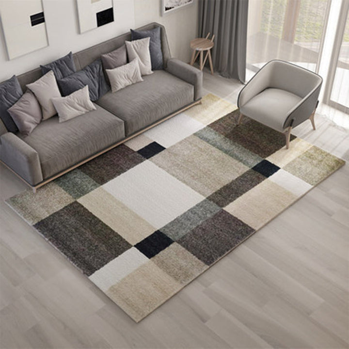 Nordic Geometric Pattern Rug Multi-Color Polypropylene Rug Non-Slip Washable Stain-Resistant Rug for Large Room | Bowlift