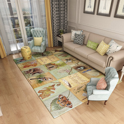 Nordic Geometric Pattern Rug Multi-Color Polypropylene Rug Non-Slip Washable Stain-Resistant Rug for Large Room | Bowlift