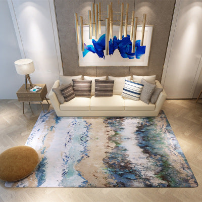 Nordic Geometric Pattern Rug Multi-Color Polypropylene Rug Non-Slip Washable Stain-Resistant Rug for Large Room | Bowlift