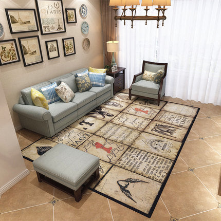 Nordic Geometric Pattern Rug Multi-Color Polypropylene Rug Non-Slip Washable Stain-Resistant Rug for Large Room | Bowlift