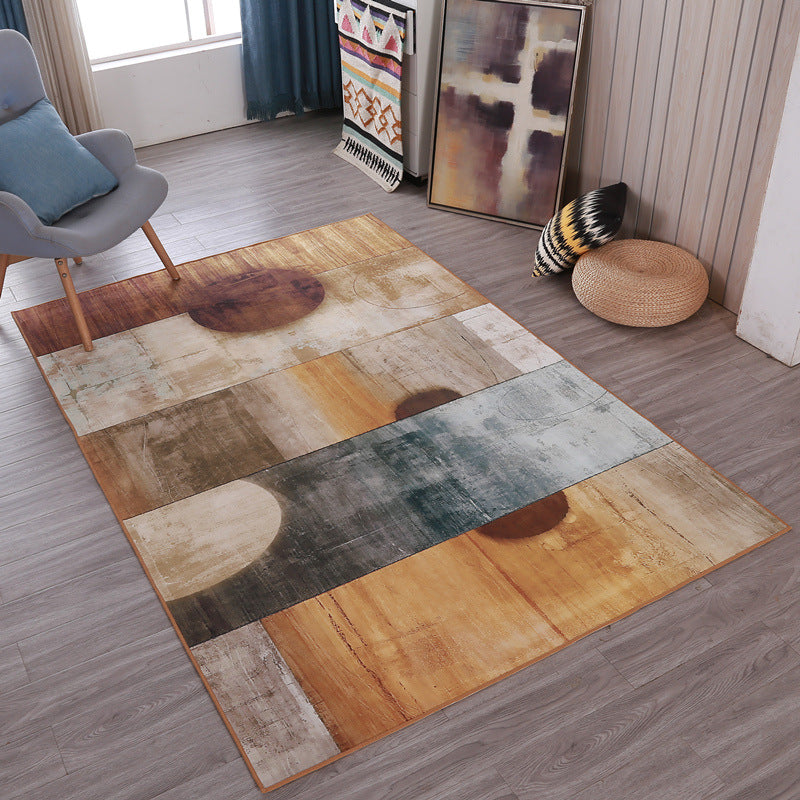 Nordic Geometric Pattern Rug Multi-Color Polypropylene Rug Non-Slip Washable Stain-Resistant Rug for Large Room | Bowlift