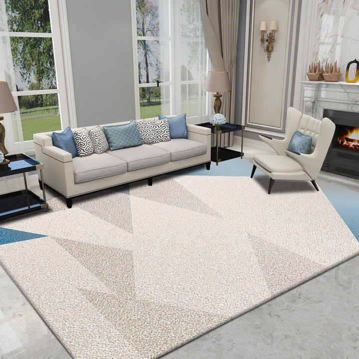 Nordic Home Rug Multicolor Color Block Geometric Rug Synthetic Non-Slip Back Washable Pet Friendly Rug | Bowlift