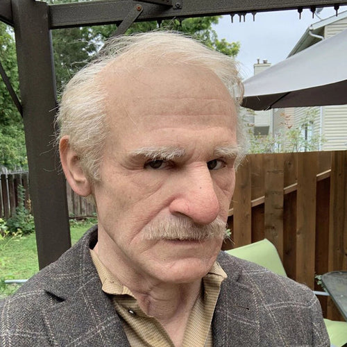 BowLift | Creepy Old Man Mask – Realistic Latex Halloween Mask for Adults