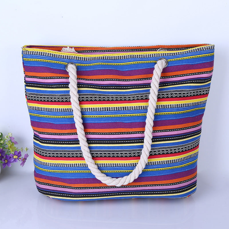 Colorful cotton striped bag Bowlift
