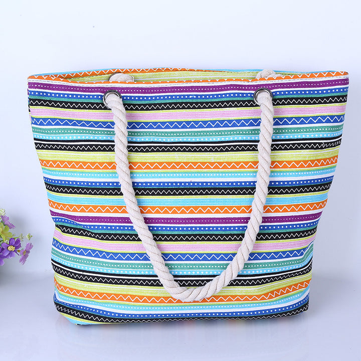 Colorful cotton striped bag Bowlift