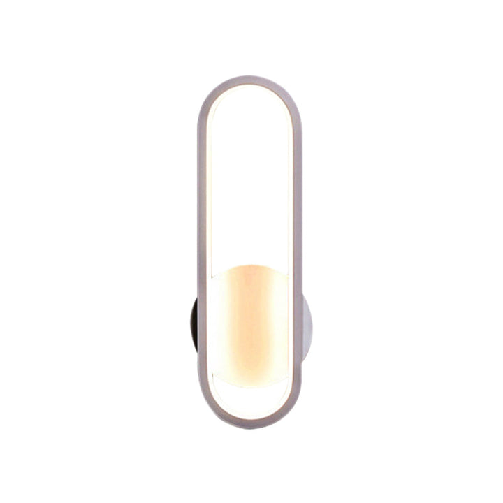 BowLift | Black/White Rectangular LED Wall Light Minimal Acrylic Living Room Lighting Ideas, White/Warm Light