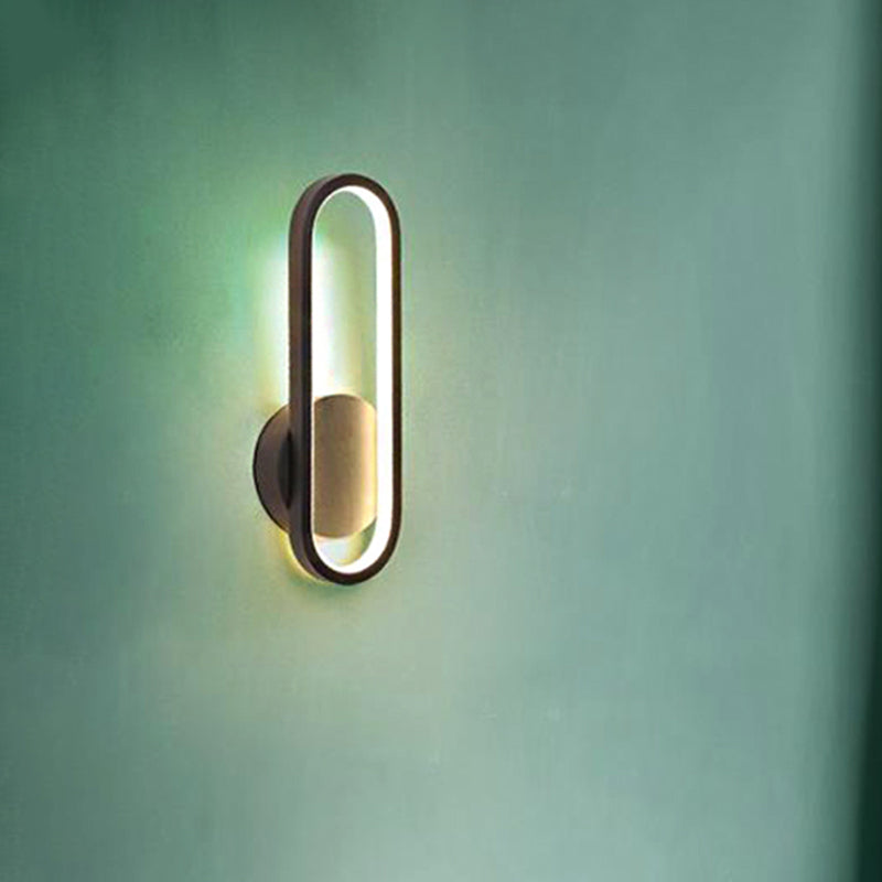 BowLift | Black/White Rectangular LED Wall Light Minimal Acrylic Living Room Lighting Ideas, White/Warm Light