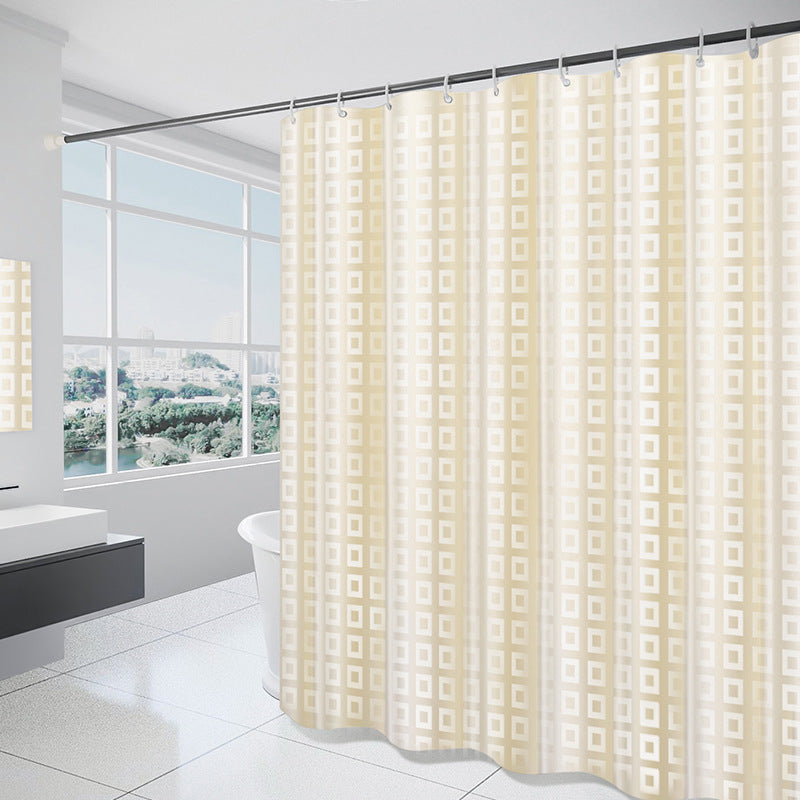 Women's Modern Geometric Shower Curtain Bowlift