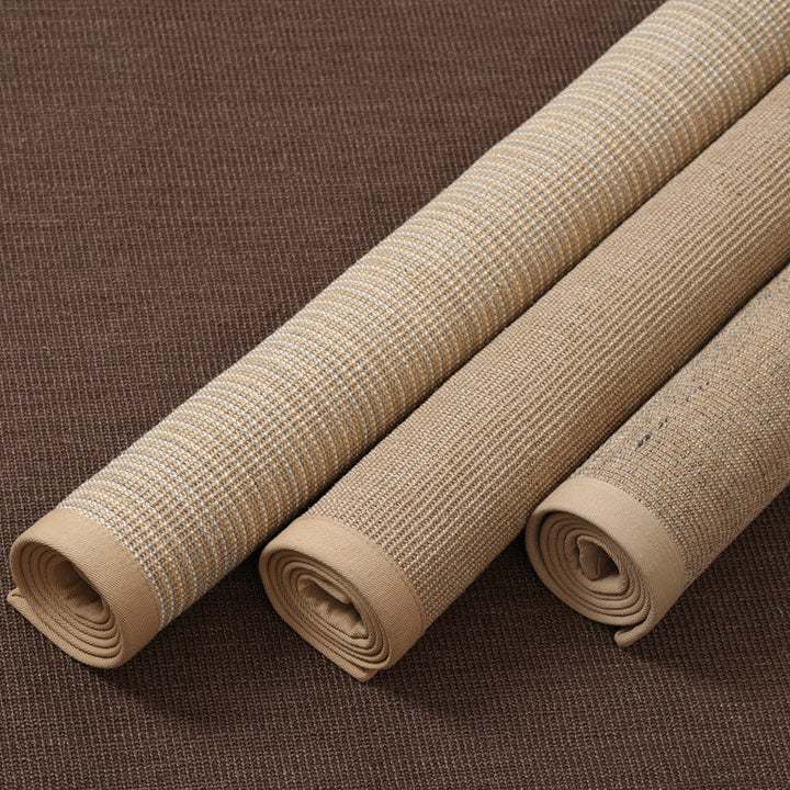 BowLift | Simple Multicolor Solid Area Rug Jute Lodge Rug Machine Washable Rug for Indoor with Border for the Living Room