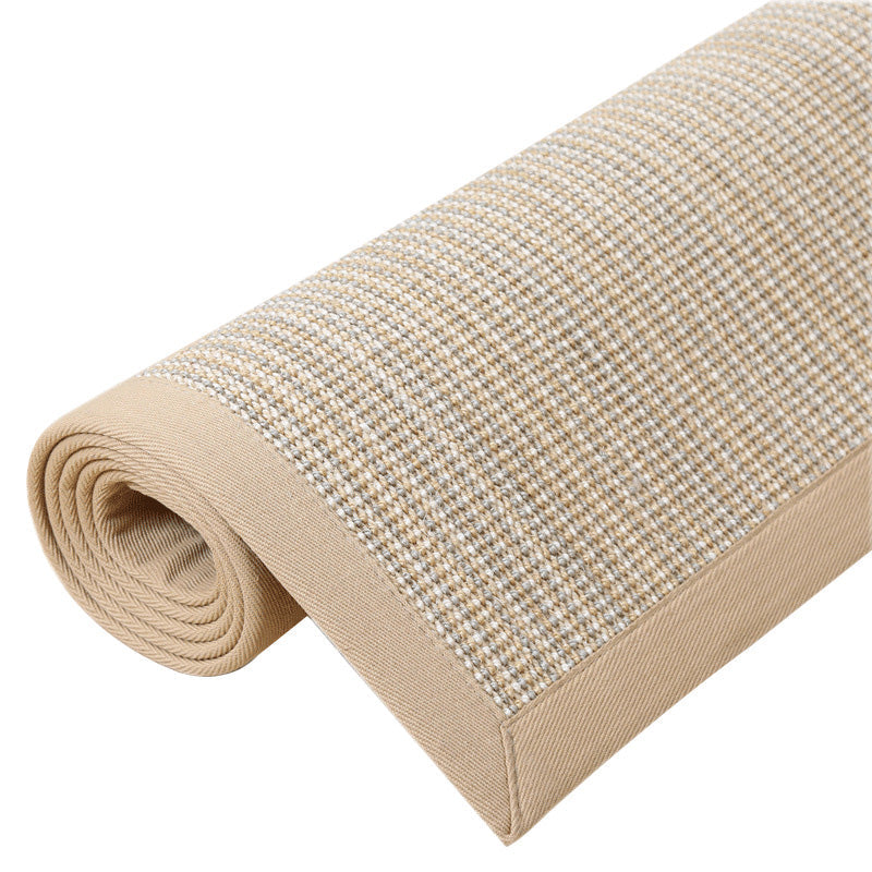 BowLift | Simple Multicolor Solid Area Rug Jute Lodge Rug Machine Washable Rug for Indoor with Border for the Living Room