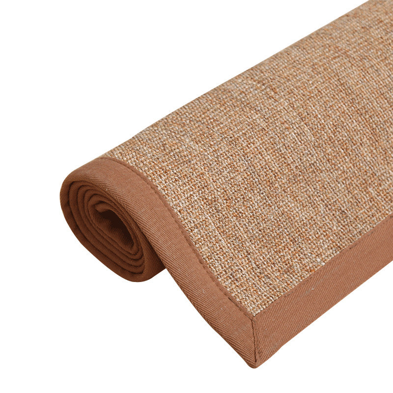 BowLift | Simple Multicolor Solid Area Rug Jute Lodge Rug Machine Washable Rug for Indoor with Border for the Living Room